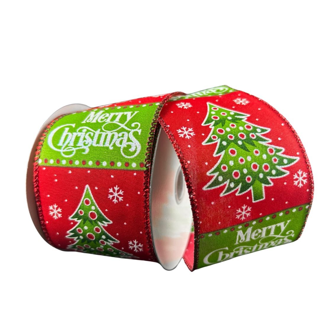 Shop For 2.5" Whimsy Merry Christmas Ribbon: Red (10 Yards) at Michelle's aDOORable Creations