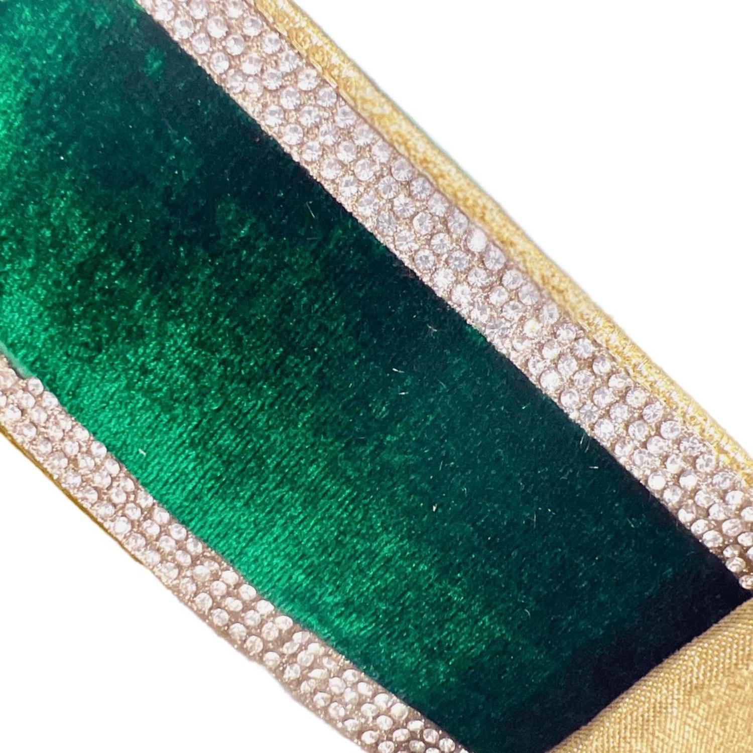 Shop For 2.5" Winter Diamonds Ribbon: Emerald (5 Yards)