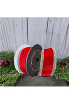 Shop For 2.5" Winter Diamonds Ribbon: Red (5 Yards) at Michelle's aDOORable Creations