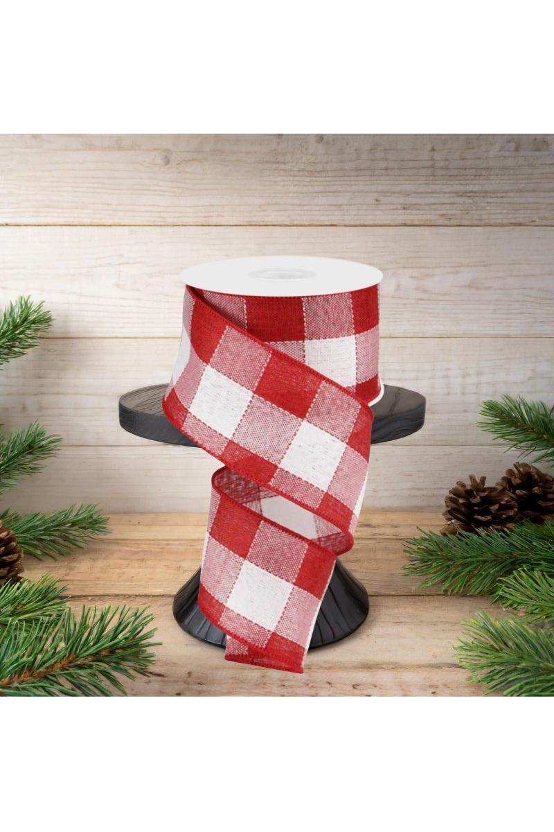 Shop For 2.5" Woven Check Ribbon: Red & White (10 Yards)