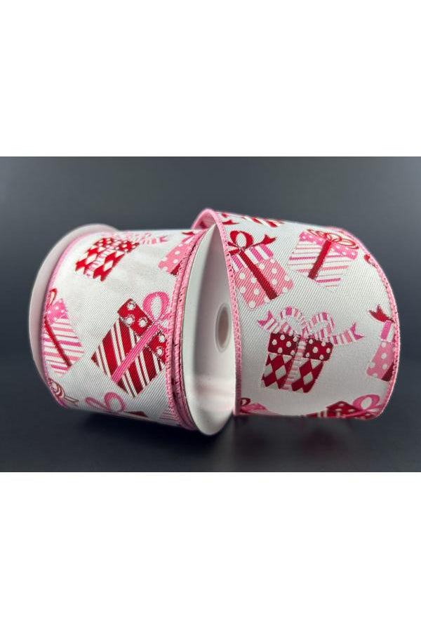 Shop For 2.5" Wrapped Gifts Ribbon: Red, Pink, and White (10 Yards) 71413 - 40 - 03