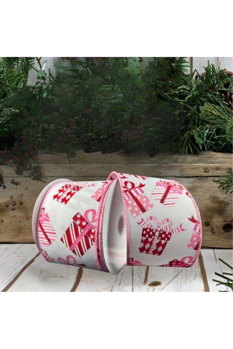 Shop For 2.5" Wrapped Gifts Ribbon: Red, Pink, and White (10 Yards)