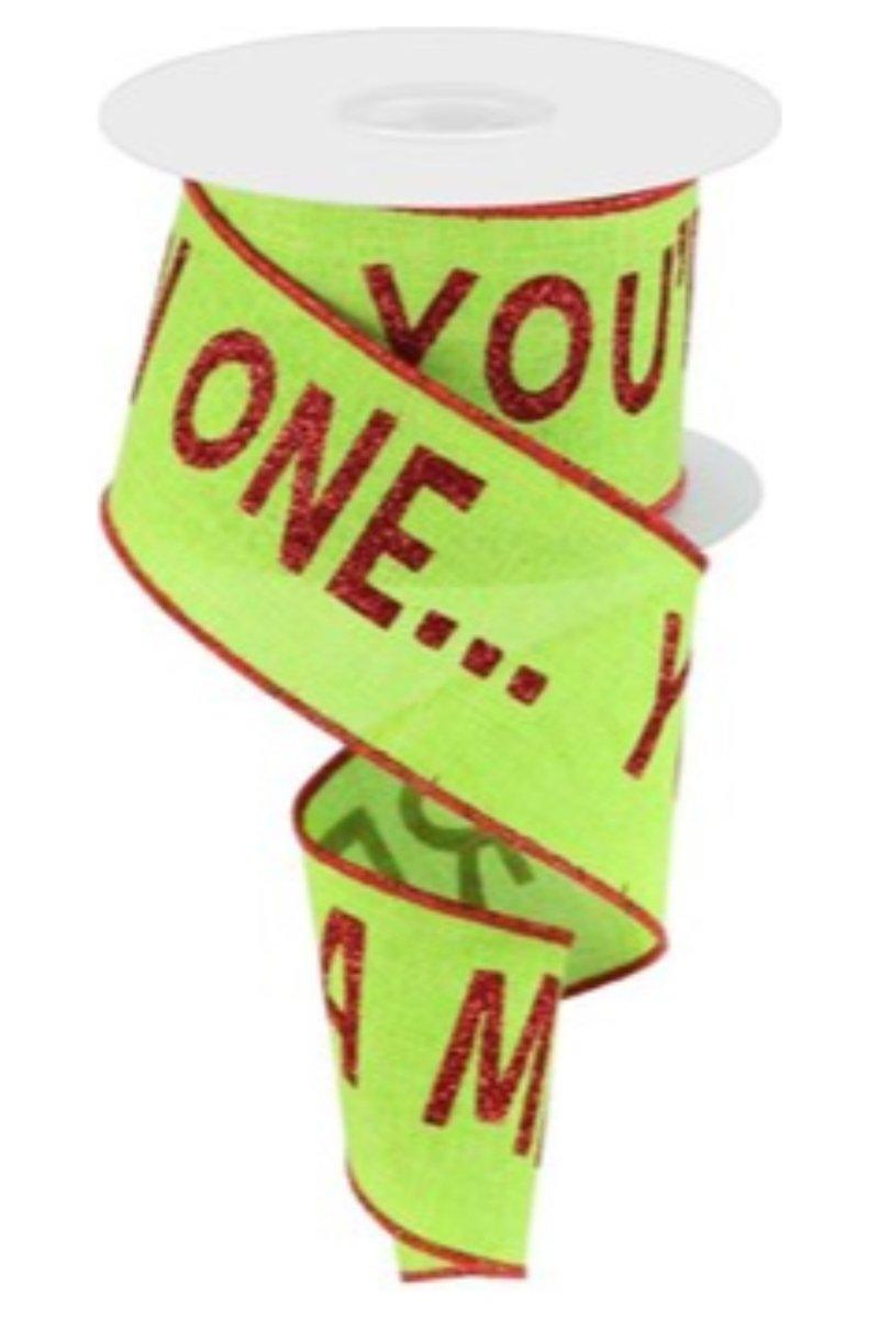 Shop For 2.5" Your A Mean One Ribbon: Lime Green (10 Yards)