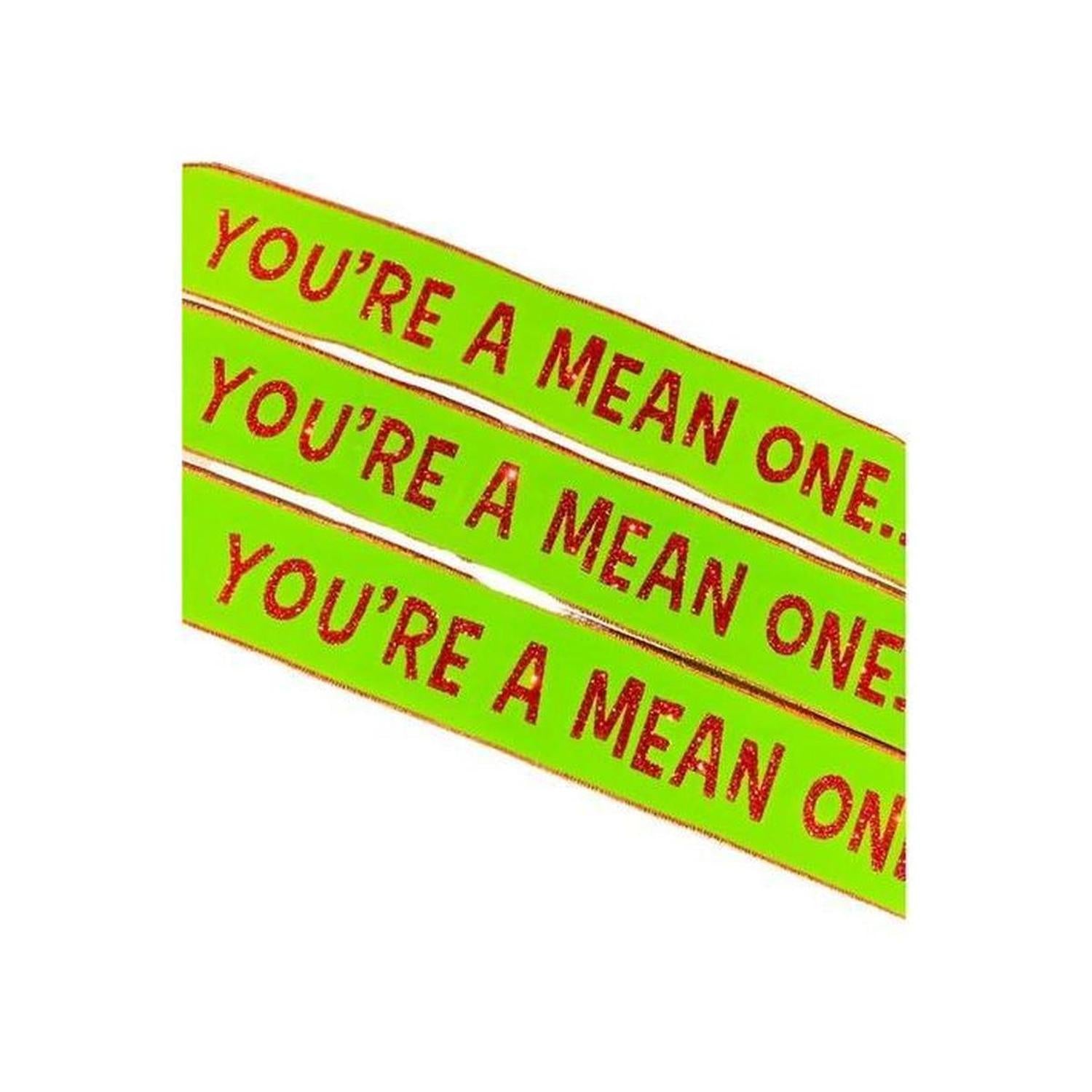 Shop For 2.5" Your A Mean One Ribbon: Lime Green (10 Yards)