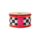 Shop For 2.5in Black and White Check Pom Pom Edging Ribbon (10 Yards)