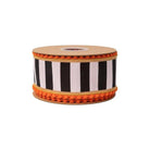 Shop For 2.5in Black and White Stripe Pom Pom Edging Ribbon (10 Yards)