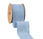 Shop For 2.5in Blue Linen Ribbon (10 Yards)