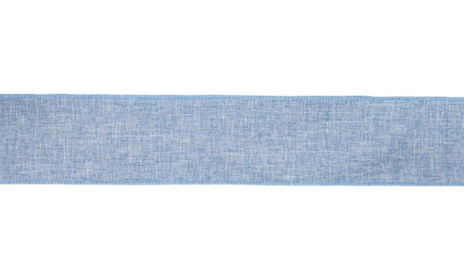 2.5in Blue Linen Ribbon (10 Yards)