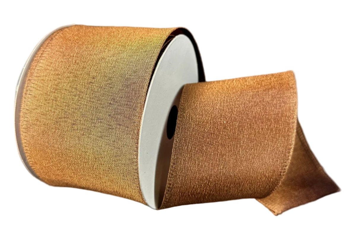 Shop For 2.5in Brown Metallic Satin Ribbon (10 Yards)