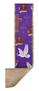 Shop For 2.5in Cross Dove and Prayers Ribbon: Purple (10 Yards)