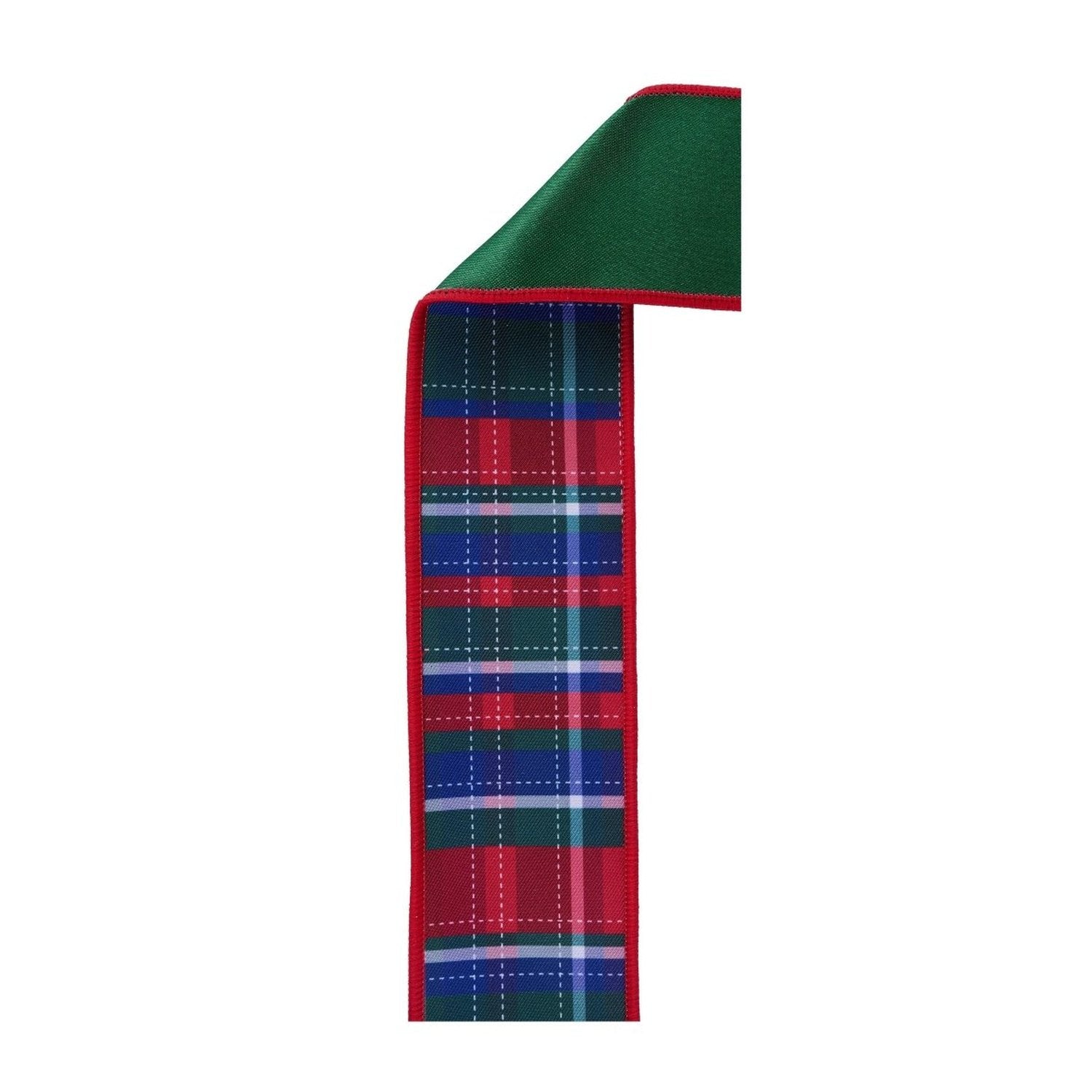 Shop For 2.5in Dashed Plaid Ribbon: Red/Green/Blue (10 Yards)