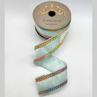 Shop For 2.5in Dupion Center Braid Ribbon: Light Blue (10 Yards)