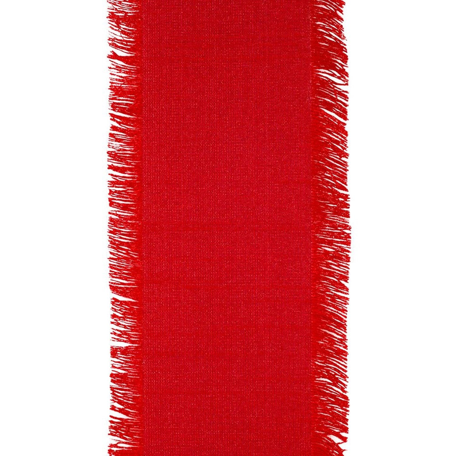 Shop For 2.5in Dupioni Silk Fringe Ribbon: Red ( 10 Yards)