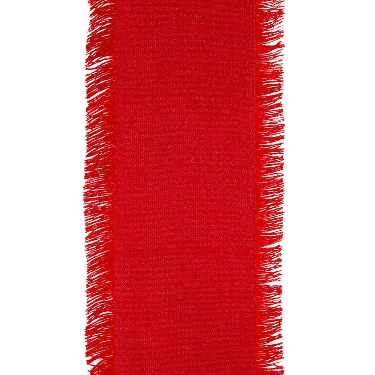 Shop For 2.5in Dupioni Silk Fringe Ribbon: Red ( 10 Yards)