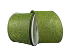Shop For 2.5in Embossed Flower Breeze Ribbon: Moss Green (10 Yards)