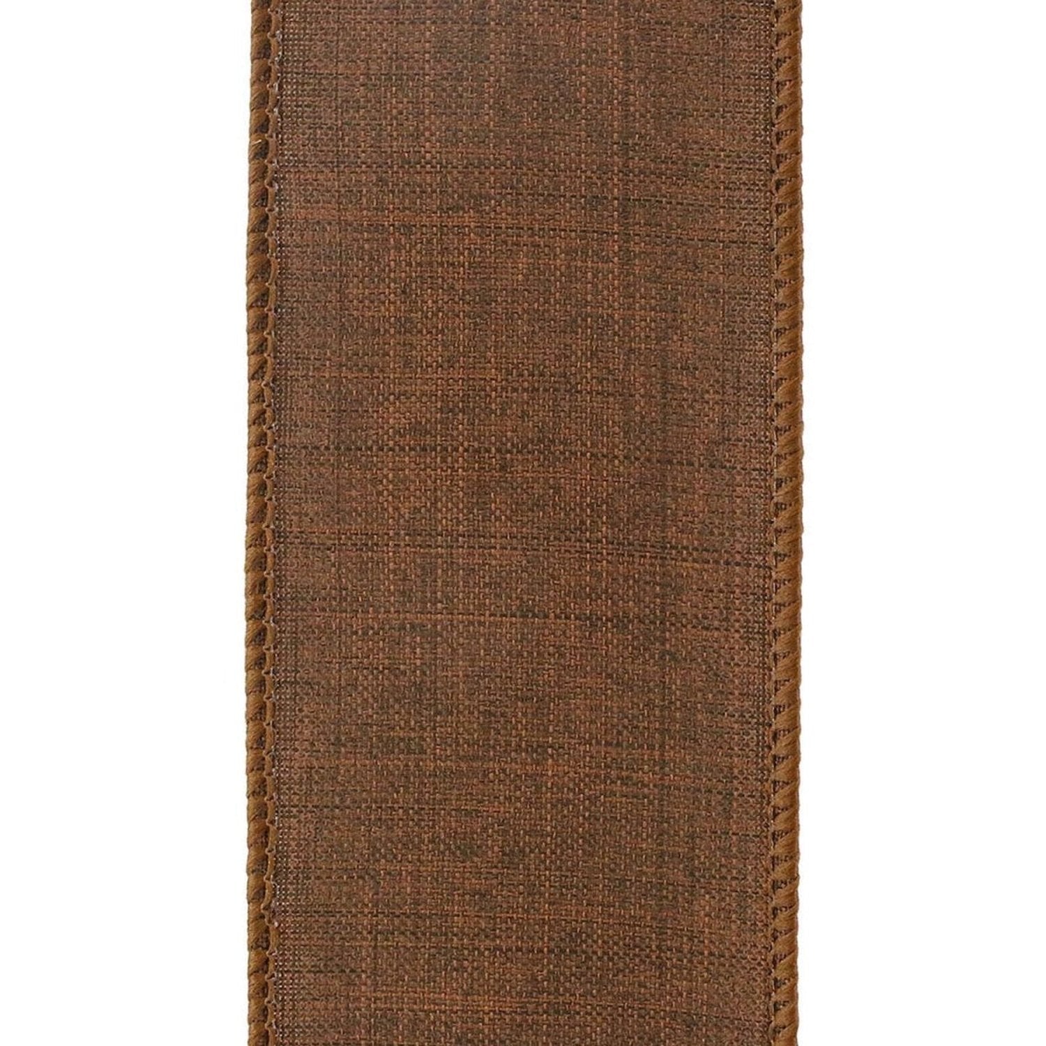 Shop For 2.5in Everyday Linen Ribbon: Chocolate Brown (10 Yards)