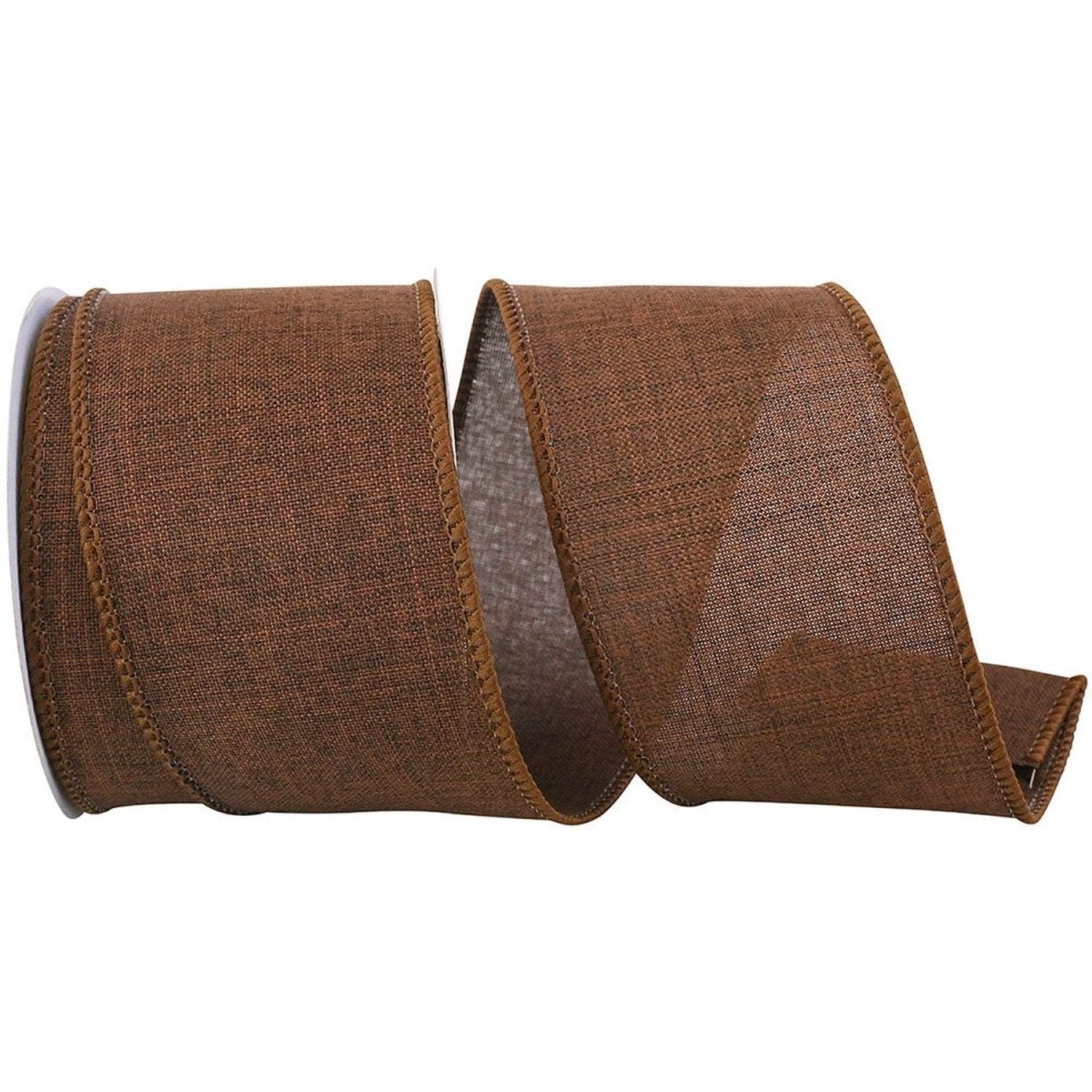 Shop For 2.5in Everyday Linen Ribbon: Chocolate Brown (10 Yards)