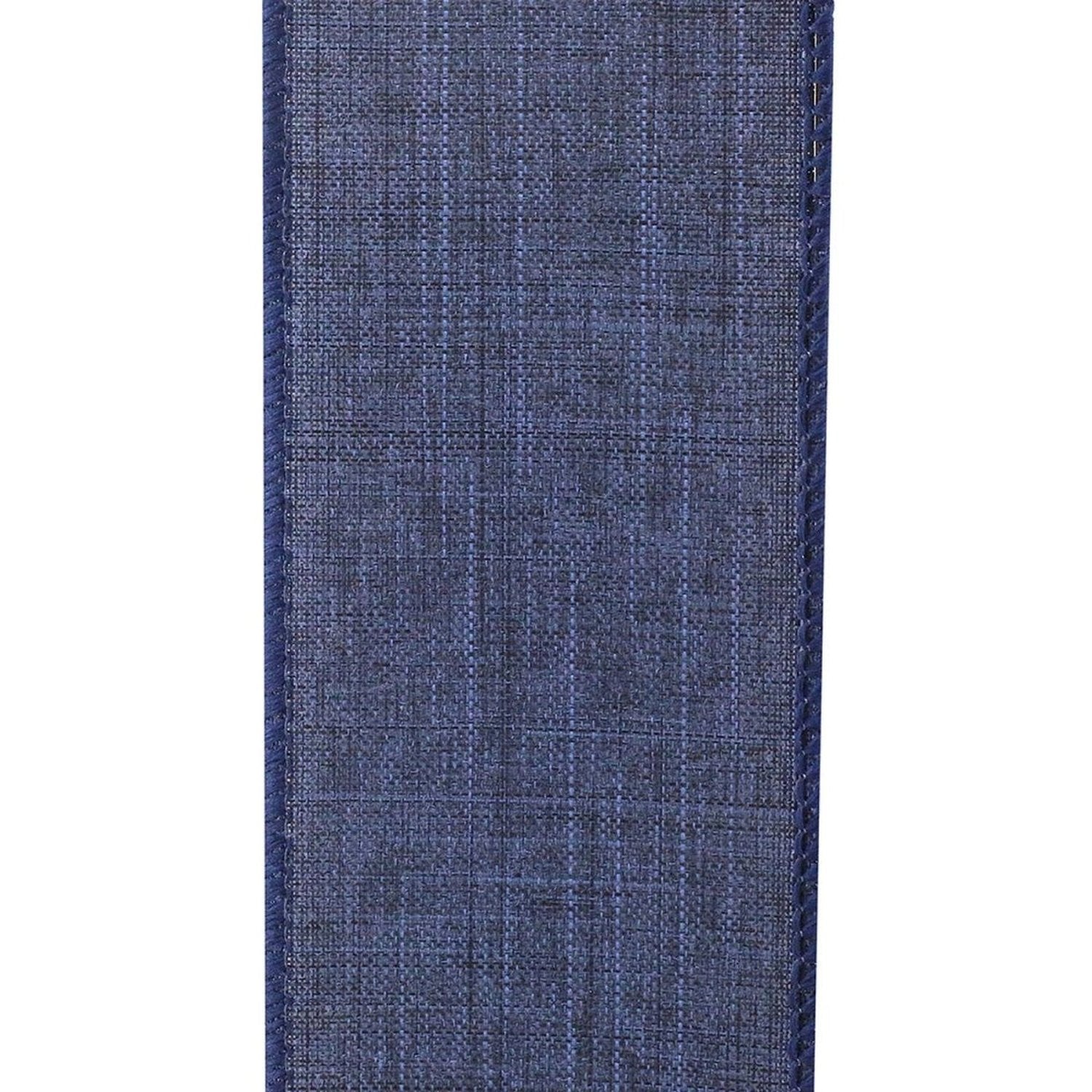 Shop For 2.5in Everyday Linen Ribbon: Denim Blue (10 Yards)
