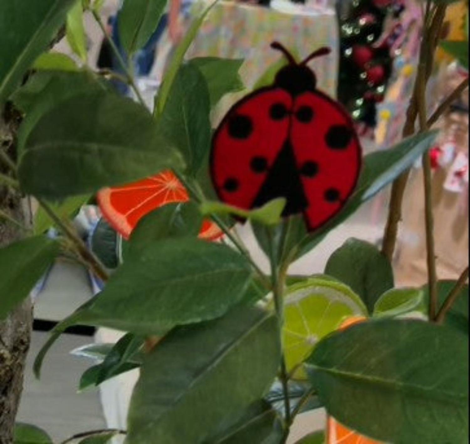 2.5in Felt Embroidery Lady Bug Garland (5 Yards)