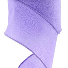 Shop For 2.5in Flower Embossed Ribbon: Lavender (10 Yards)