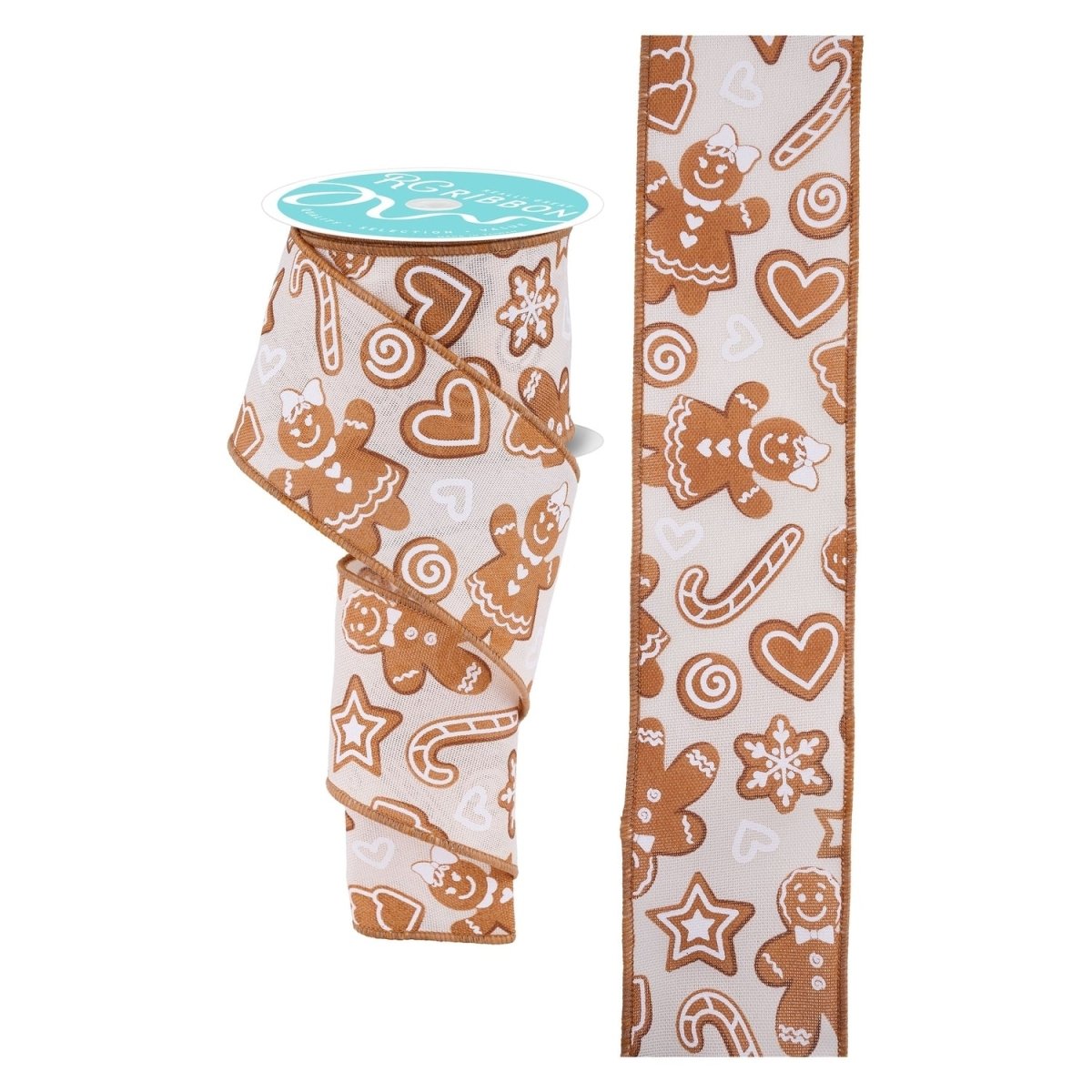 Shop For 2.5in Gingerbread Ribbon: Cream (10 Yards)