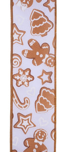 Shop For 2.5in Gingerbread Ribbon: White (10 Yards)