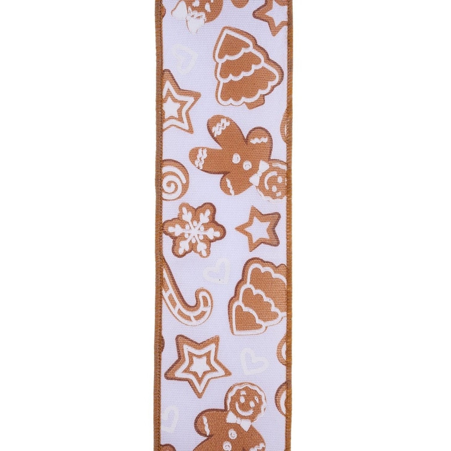 Shop For 2.5in Gingerbread Ribbon: White (10 Yards)