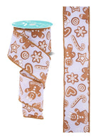 Shop For 2.5in Gingerbread Ribbon: White (10 Yards)