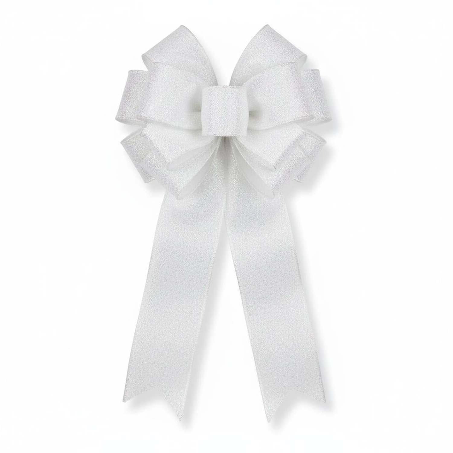 Shop For 2.5in Glitter on Fabric Ribbon: Iridescent White (10 Yards)