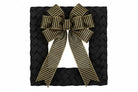 Shop For 2.5in Glitter Stripe Canvas Ribbon: Black & Gold (10 Yards)