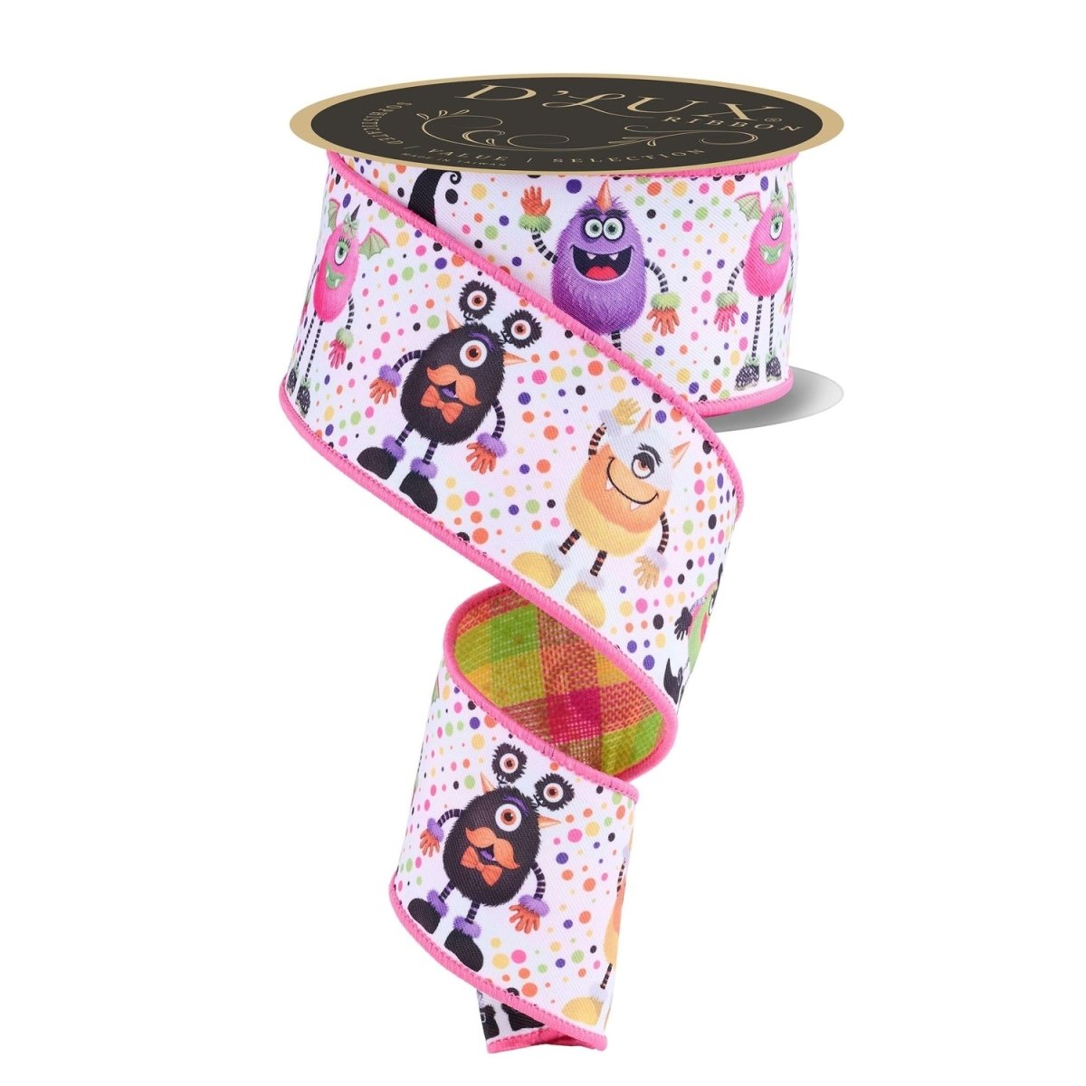 Shop For 2.5in Halloween Monster Ribbon: White (10 Yards)