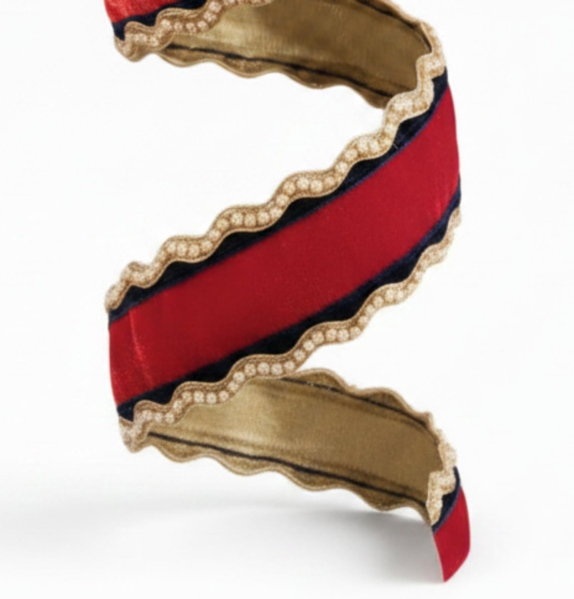 Shop For 2.5in JME Velvet Beaded Edge Ribbon: Red (10 Yards)