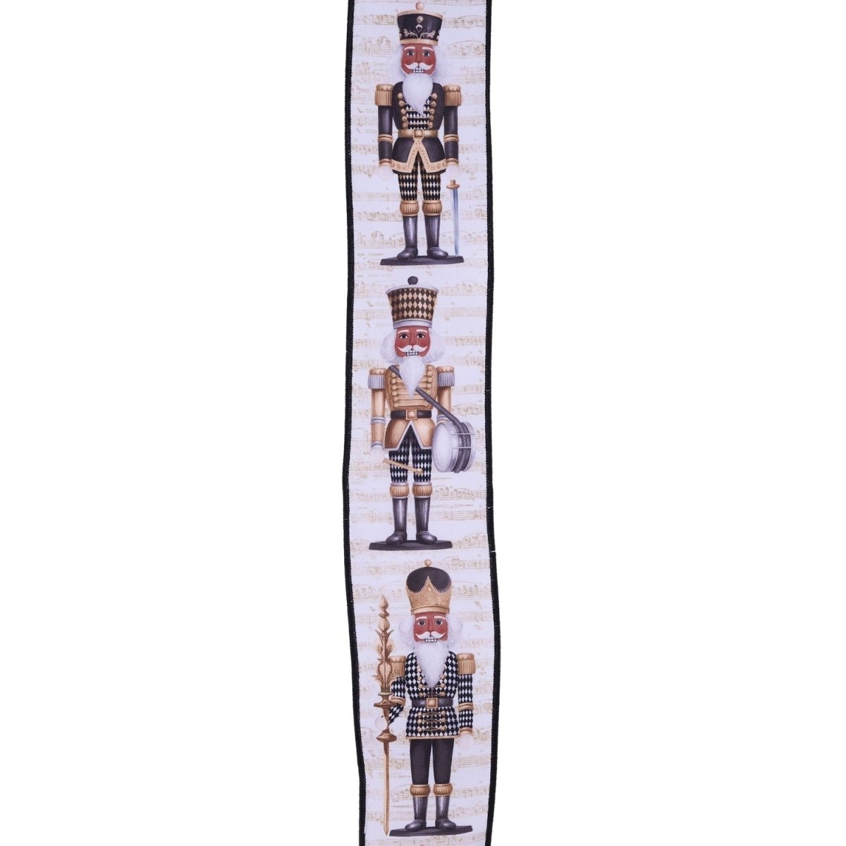 Shop For 2.5in LS Nutcracker Ribbon: Black/White (10 Yards)