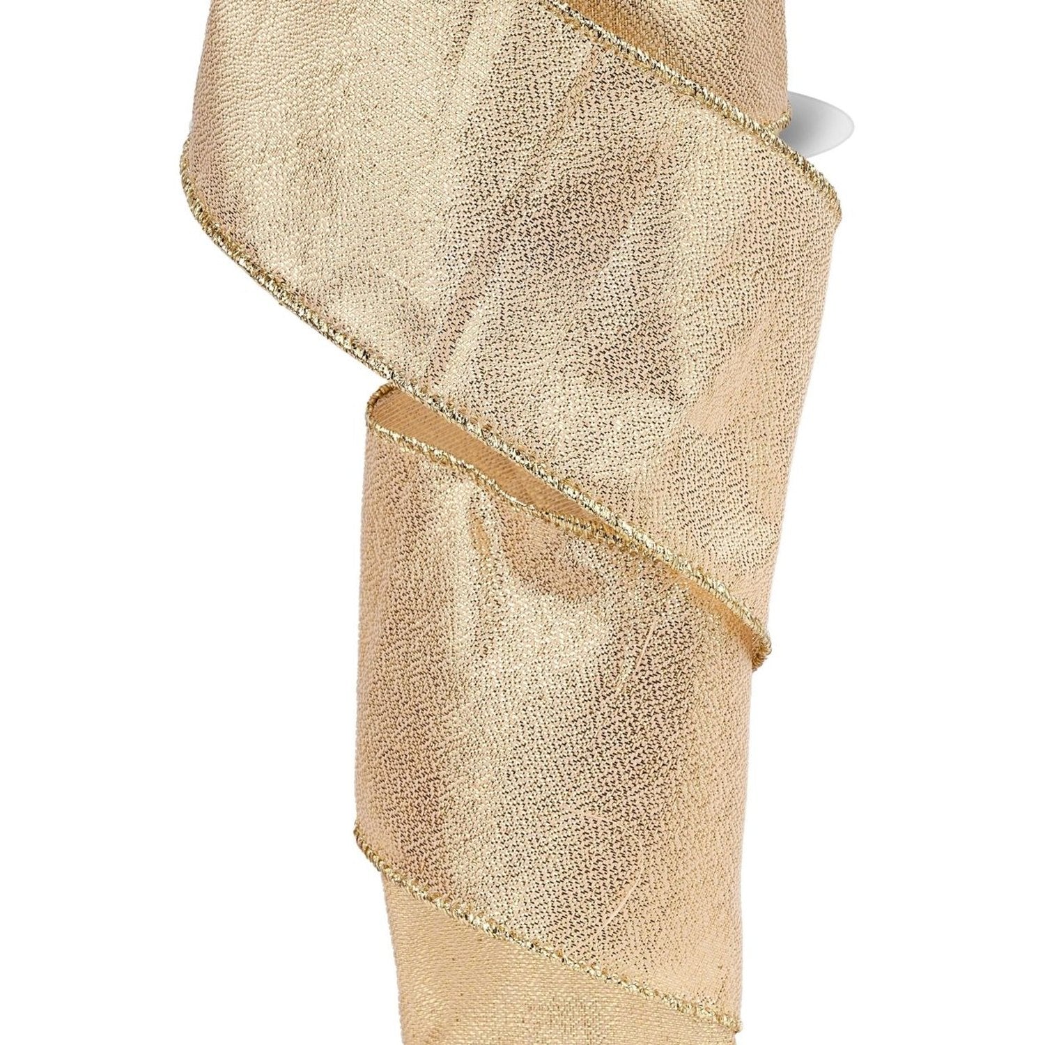 Shop For 2.5in Metallic Satin Ribbon: Dark Gold (10 Yards)