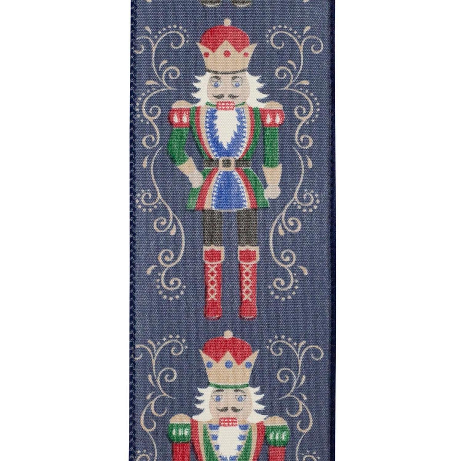 2.5in Nutcracker Filigree Elegance Ribbon: Blue (10 Yards)