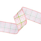 Shop For 2.5in Pink and Green Checked Plaid Ribbon (10 Yards)