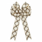 Shop For 2.5in Plaid Dupion Stripe Ribbon: Beige/Black (10 Yards)