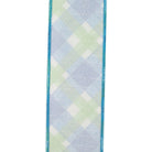 Shop For 2.5in Plaid Seaway Deluxe Backed Ribbon: Blue/Green (10 Yards)