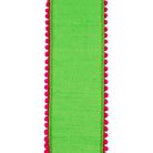 Shop For 2.5in Pom Pom Mini Edge Ribbon: Citrus/Fuchsia (10 Yards)