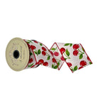 Shop For 2.5in Poplin Cherries Ribbon: White (10 Yards)
