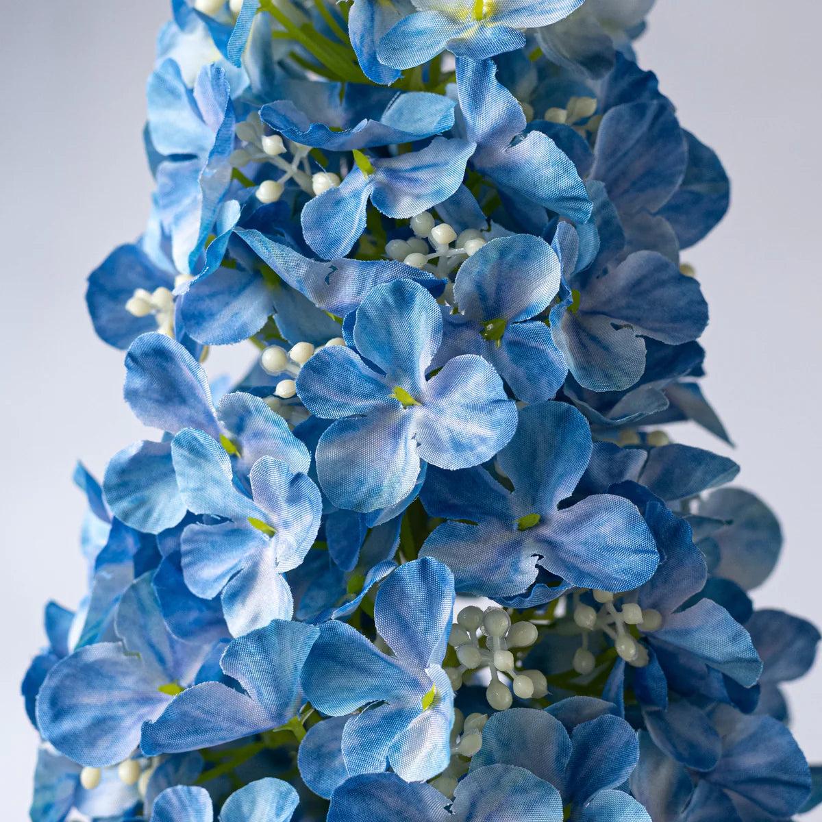 Shop For 25in Real Touch Cone Hydrangea Stem: Blue