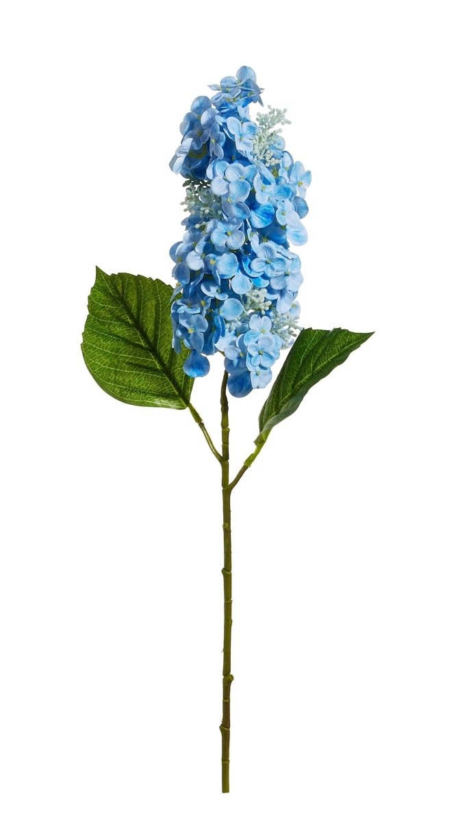 Shop For 25in Real Touch Cone Hydrangea Stem: Blue