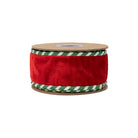Shop For 2.5in Red Velvet Striped Ribbon: Green/White (10 Yards)