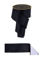 Shop For 2.5in Satin Fused Ribbon: Black/White (10 Yards)