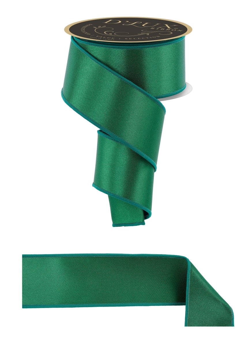 Shop For 2.5in Satin Fused Ribbon: Emerald Green (10 Yards)