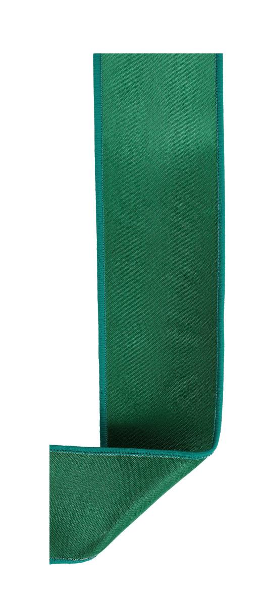 Shop For 2.5in Satin Fused Ribbon: Emerald Green (10 Yards)