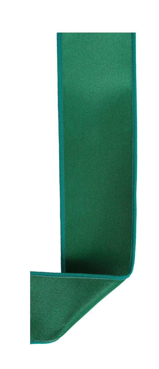 Shop For 2.5in Satin Fused Ribbon: Emerald Green (10 Yards)