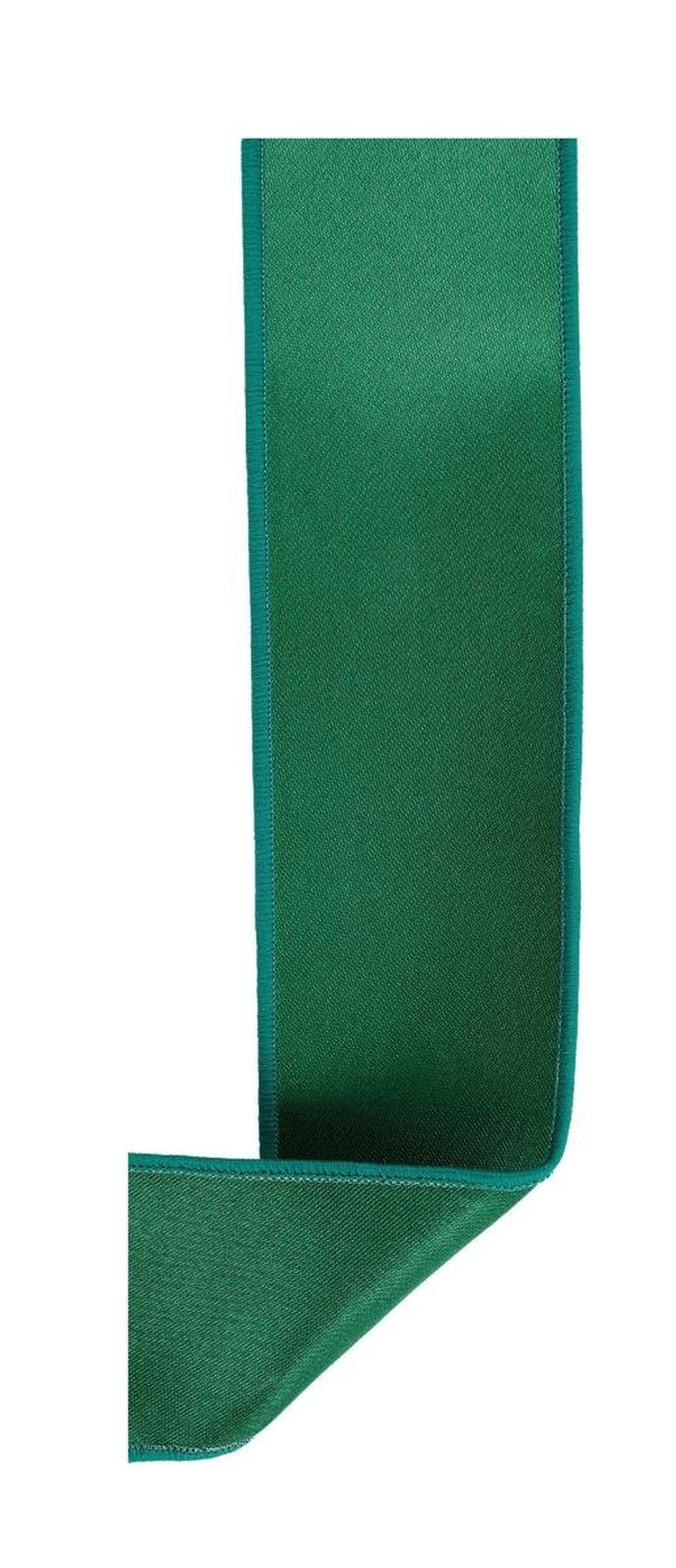 2.5in Satin Fused Ribbon: Emerald Green (10 Yards)