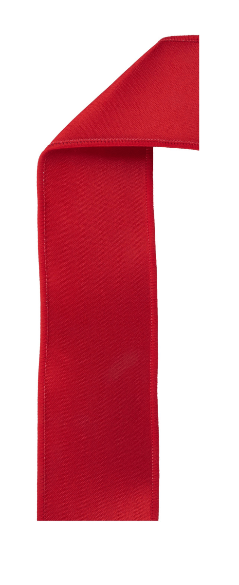 Shop For 2.5in Satin Fused Ribbon: Red (10 Yards)