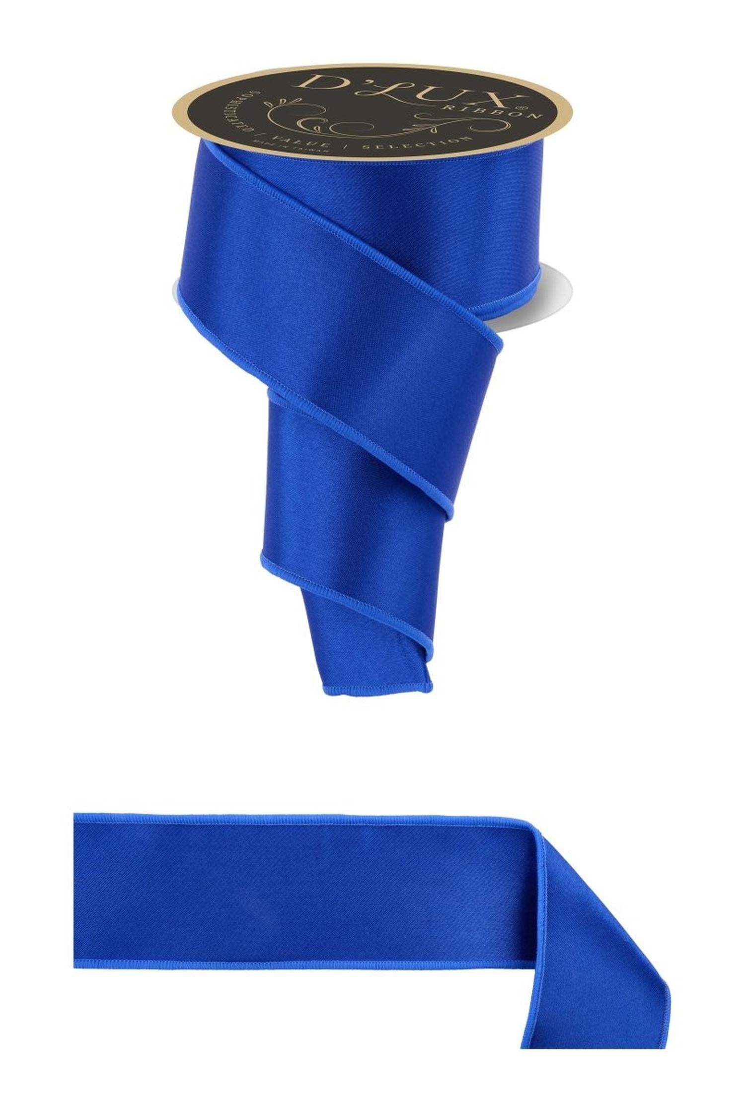 Shop For 2.5in Satin Fused Ribbon: Royal Blue (10 Yards)